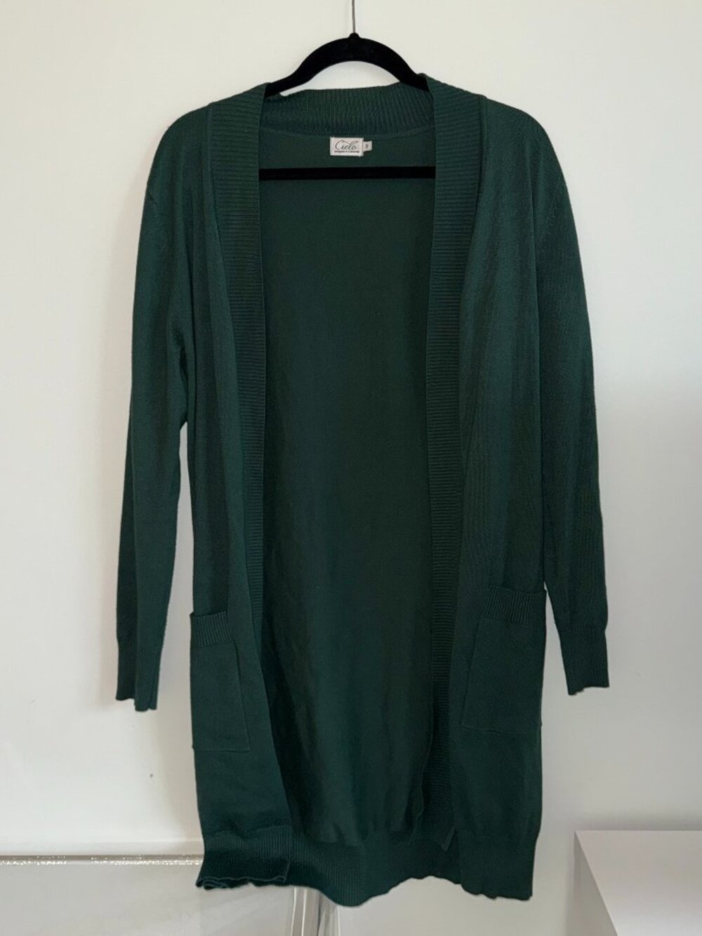 Cielo Forest Green Open Cardigan - Size M